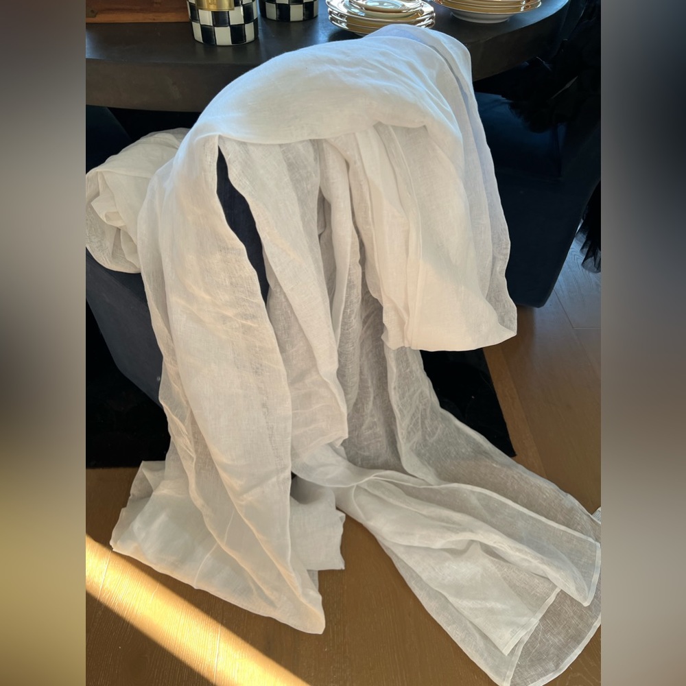 Restoration hardware bed drapes